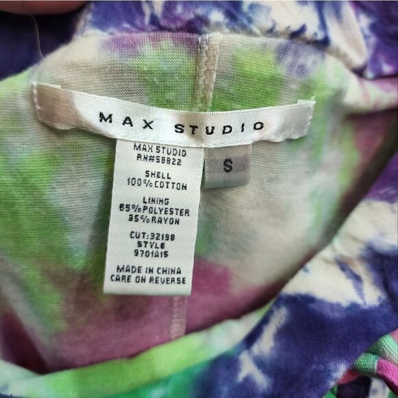 Max Studio Tie Dye Textured Cotton Skirt Size Small - Picture 6 of 8